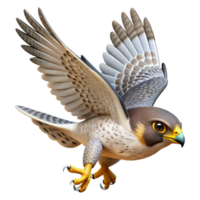 inspired nordic A hunting falcon, diving, sharp talons extended with Transparent Background handcrafted png