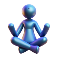 alegre maravilloso un estilizado, resumen humano figura en un meditativo actitud con transparente antecedentes alto calidad png
