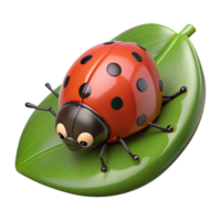 hypnotic nostalgic renaissance A ladybug crawling on a leaf leaf not visible, only the ladybug, with Transparent Background crisp png