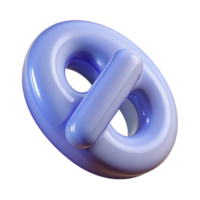 radiant harmonious traditional A single, floating percentage symbol made of translucent plastic with Transparent Background masterfully captured png