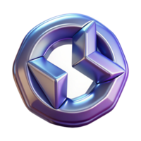 sumptuous reflective modern A stylized registered trademark symbol made of cut crystal with Transparent Background studio quality png