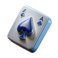 immaculate unforgettable A single playing card, Ace of Spades, intricate design with Transparent Background png