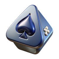 majestic quintessential A single playing card, Ace of Spades, intricate design with Transparent Background png