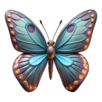 joyful glorious A resting butterfly, wings spread, intricate patterns with Transparent Background studio quality png