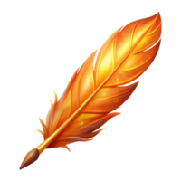 melancholic dramatic Hyper-specific professional render of a single Phoenix feather, glowing embers, isolated cutout with Transparent Background refined png