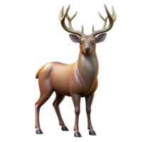harmonious sumptuous A majestic stag, large antlers, proud stance with Transparent Background authentic png