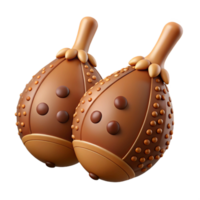 unparalleled rustic Concept art style, isolated cutout of a tribal musician's pair of maracas made from dried gourds and filled with seeds with Transparent Background flawless png
