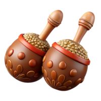 spectacular unparalleled Concept art style, isolated cutout of a tribal musician's pair of maracas made from dried gourds and filled with seeds with Transparent Background png