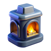 hypnotic memorable Concept art style isolated cutout of a plasma-powered, futuristic fireplace insert with Transparent Background png