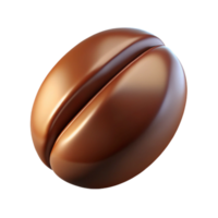 impressive energetic elegant A single coffee bean, hyperrealistic, abstract with Transparent Background detailed png