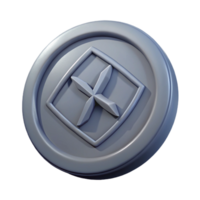 sumptuous exceptional A single, ancient coin, engraved with runes with Transparent Background png