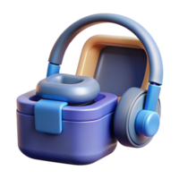harmonious extraordinary Wireless headphones with charging case with Transparent Background authentic png