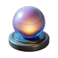 harmonious striking Concept art style isolated cutout of a levitating, ambient light orb with Transparent Background crisp png