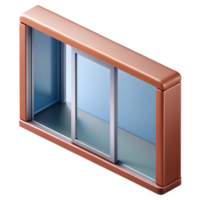 gorgeous mid-century Photorealistic, hyper-specific isolated cutout of a modern, sliding glass door track with Transparent Background elite png