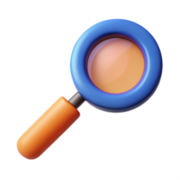 mesmerizing avant-garde A magnifying glass, focusing, abstract illustration with Transparent Background high resolution png