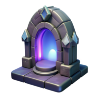 harmonious breathtaking Concept art style, isolated cutout of a stylized, glowing, magical portal with Transparent Background artisan png