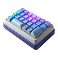 nostalgic beautiful Mechanical keyboard, backlit keys with Transparent Background crisp png