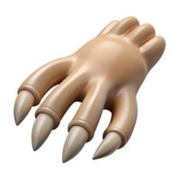 extraordinary dynamic minimalist A detailed illustration of a single clawed hand with Transparent Background elite png