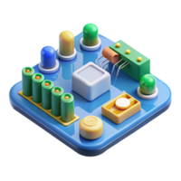 mesmerizing quintessential Circuit board with various components with Transparent Background png