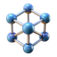 exceptional contemporary A molecule, complex structure, abstract design with Transparent Background artisan png