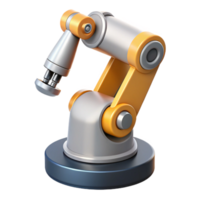 vibrant inspired Robot arm, industrial, robotic automation with Transparent Background png