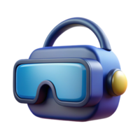 immaculate surreal Virtual reality headset icon with Transparent Background professional png