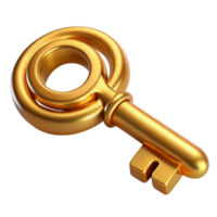 impressive celebrated Hyper-specific, ultra-detailed, concept art of a futuristic, golden key with intricate engravings Isolated cutout with Transparent Background png