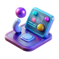 mesmerizing dreamy minimalist Concept art style, isolated cutout of a levitating holographic user interface, touch screen technology with Transparent Background 8K png