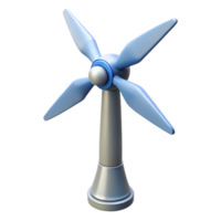 impressive distinguished Wind turbine blade rotating with Transparent Background png