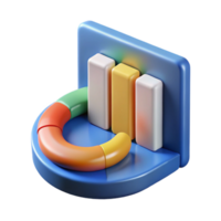 distinguished traditional Big data analytics chart icon with Transparent Background original png