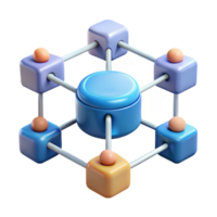 sought-after surreal Big data, network connections visualization with Transparent Background detailed png