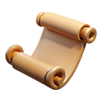 majestuoso Notable fotorrealista, aislado separar de un soltero, abierto Desplazarse, antiguo guión con transparente antecedentes guión solo, No Desplazarse visible png