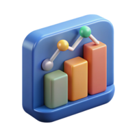 inigualável costeiro grande dados analytics gráfico ícone com transparente fundo impecável png