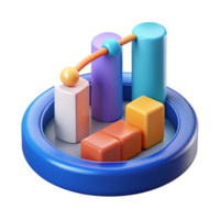 apaixonado majestoso grande dados analytics gráfico ícone com transparente fundo refinado png