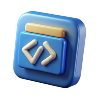 fascinante abstrato Programas desenvolvimento código ícone com transparente fundo luxo png