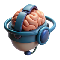picturesque nordic Ultra-detailed, professional render of an isolated cutout of a brain-computer interface headset, neural technology with Transparent Background 8K png
