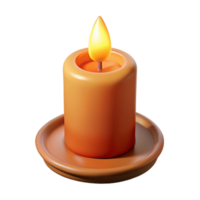 inspired renaissance A single burning candle with a flickering flame with Transparent Background gallery standard png
