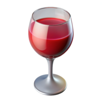 immaculate distinguished Photorealistic, isolated cutout of a glass of red wine with visible reflections with Transparent Background png