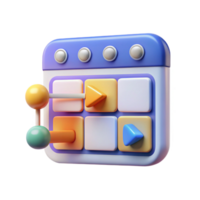 striking playful renaissance editing software, timeline interface with Transparent Background impeccable png