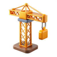 stunning industrial Construction technology crane icon with Transparent Background impeccable png