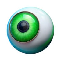 magnificent unparalleled A human eye, iris a vibrant green with Transparent Background png