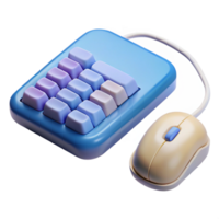 striking melancholic contemporary Computer programming, keyboard and mouse with Transparent Background 4K png