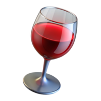 impressive renaissance A glass of red wine, partially full with Transparent Background detailed png