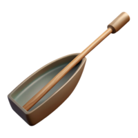 immaculate dreamy contemporary Hyper-specific professional render of a single Stygian boat oar, worn and weathered, isolated cutout with Transparent Background expertly shot png