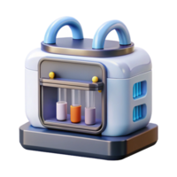 sought-after classic Ultra-detailed, professional render of an isolated cutout of a DNA sequencing machine, genetic engineering technology with Transparent Background flawless png