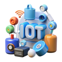 intense enchanting Internet of Things, IoT, connected devices with Transparent Background fine detail png