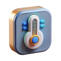 unparalleled geometric Smart thermostat with temperature display with Transparent Background flawless png
