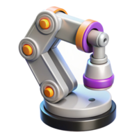 remarkable renaissance Concept art style, hyper-specific isolated cutout of a futuristic robotic arm, industrial automation technology with Transparent Background professional png