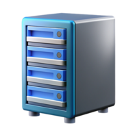sumptuous distinctive Photorealistic, isolated cutout of a single server rack unit, data center technology with Transparent Background png