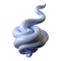 gorgeous reflective baroque A wisp of smoke, curling and twisting with Transparent Background refined png